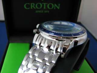 Croton 20 ATM Quartz Date Watch CA311093SSBL MSRP $375.00  