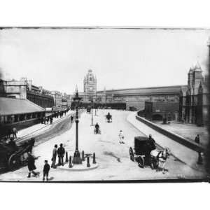  Street Scene in Bristol, Including Train Station in the 