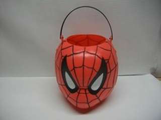 Marvel comic Spider Man Halloween ticker treating candy bucket basket 