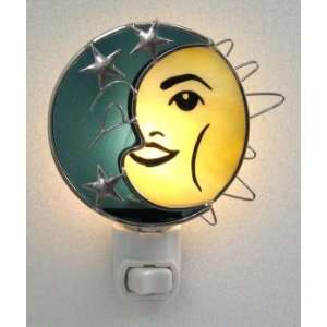  Stained Glass Sun and Moon Night Light with Light Sensor 