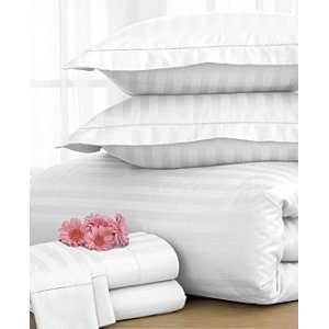  Charter Club Damask Stripe 500 Thread Count White Queen 