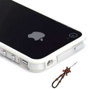  White Clear Hard Bumper Case Cover Protector with Metal 
