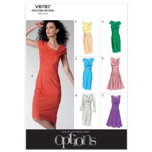 Vogue Patterns V8787 Misses Dress, Size A5 (6 8 10 12 14)