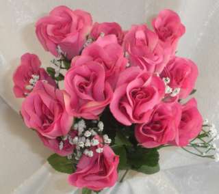 84 Long Stem Roses ~ MAUVE DUSTY ROSE PINK Silk Wedding Flowers 