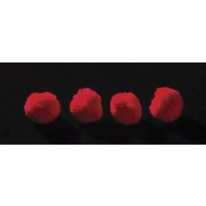    Red Pom Pom Balls 1 1/2 Size (1 per package): Toys & Games