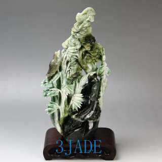   Dushan Jade Carving / Sculpture Pine Bamboo & Plum Statue  