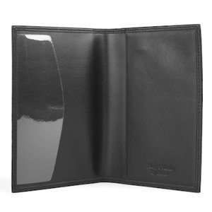  Bosca Passport Case Nappa Vitello Leather Black