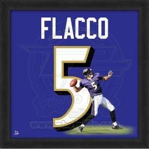  Joe Flacco Baltimore Ravens 20x20 Framed Uniframe Jersey 