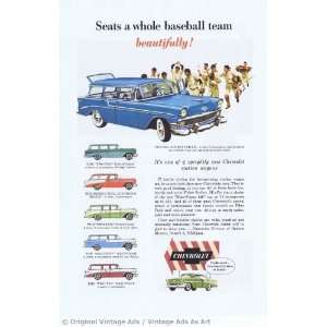   Bel Air Beauville Station Wagon Blue Vintage Ad 
