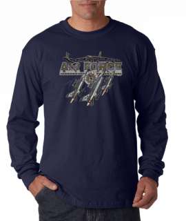 Air Force USA Military Airforce Long Sleeve Tee Shirt  