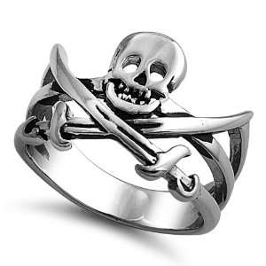  Stainless Steel Casting Ring   Skull   Size : 9: Jewelry