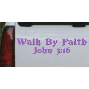  Purple 58in X 14.3in    Walk by Faith John 3:16 Christian 