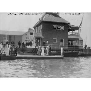   1910 and 1915 photo N.Y. Yacht Club Landing Newport J.J. Astor & party