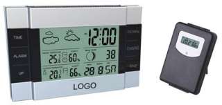 RF Indoor/Outdoor Weather Station Alarm Clock Wireless  