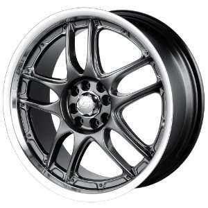 16x7 Sacchi S55 (255) (Hyper Black w/ Machined Lip) Wheels/Rims 4x100 