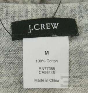 Crew 2 Pc White Linen & Grey Cotton Long Cardigan Set Size Small 