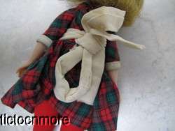 VINTAGE BETSY McCALL DOLL STRAWBERRY BLONDE PLAID HOLIDAY CHRISTMAS 