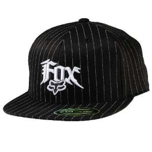  FOX VERTIGO FITTED HAT BY FLEXFIT BLACK PINSTRIPE L/XL 