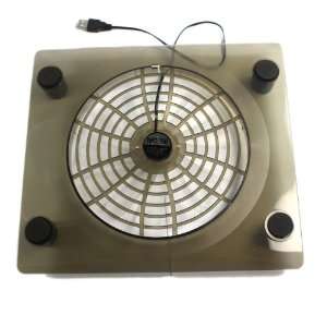    Fan Light Laptop Notebook Cooler Cooling Pad Brown: Office Products