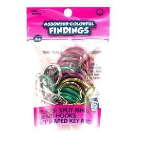  Craft Findings with Split Rings Lanyard Hooks and Key Rings 