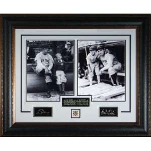  LOU GEHRIG AND BABE RUTH   ENGRAVED SIGNATURE DISPLAY 