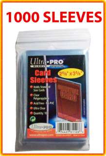 1000 ULTRA PRO Soft CARD SLEEVES NEW No PVC Penny 074427811266  