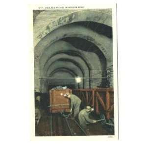  Vaulted Arches in Pennsylvania Coal Mine Postcard 