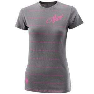  Thor Motocross Womens Hourglass T Shirt   X Small/Silver 