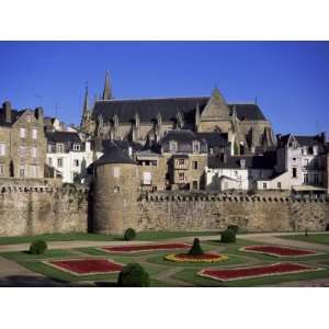  Cathedral and Town, Vannes, Brittany, France Photographic 