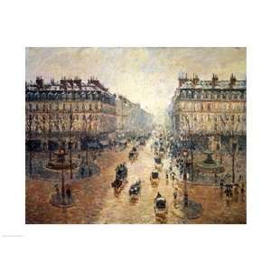 Avenue de LOpera, Paris, 1898 Finest LAMINATED Print Camille Pissarro 