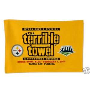  Official Pittsburgh Steelers Terrible Towel with Superbowl 