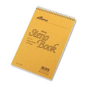  Ampad  Spiral Steno Book, Gregg Rule, 6 x 9, White, 70 