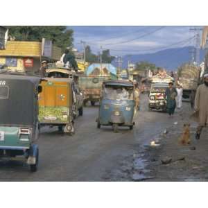  Three Wheeled Vehicles on Main Road, Mingora, Swat Valley 