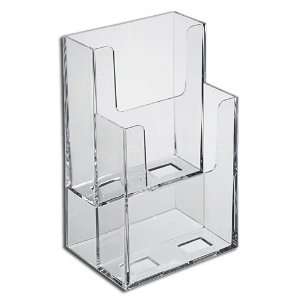  Acrylic Brochure Holder Literature Display for 4x9 Pamphlets, 25 Pack