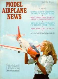 MODEL AIRPLANE NEWS APR 1962 NORTH AMERICAN FJ FURY USN  