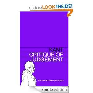 Critique of Judgement (Hafner library of classics) Immanuel Kant 