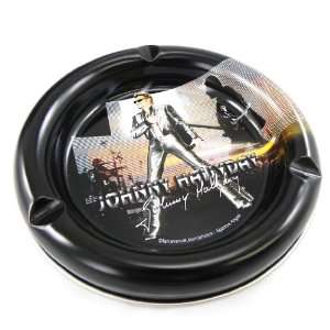  Metal ashtray Johnny Hallyday black.: Home & Kitchen