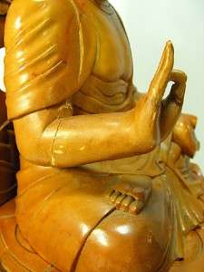 LARGE Japanese Budda butsudan AMIDA NYORAI Wood Statue  