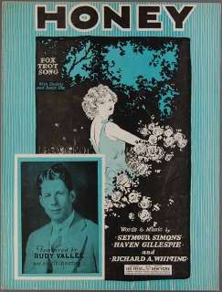   Gillespie Whiting RUDY VALLEE Sheet Music PRETTY GIRL ROSES  