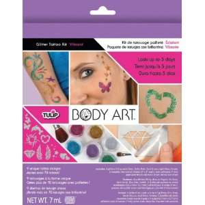   Crafts Tulip Body Art Glitter Tattoo Kit Vibrant: Arts, Crafts