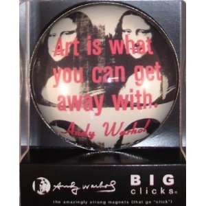  iPop Andy Warhol Art Quote Big Click Magnet: Office 
