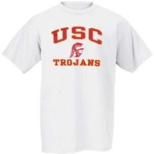 USC Trojans White Youth Team Logo T shirt:  Sports 