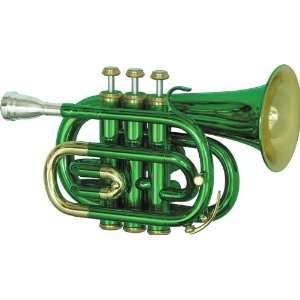  Amati ATR 314 Bb Pocket Trumpet (Green) Musical 
