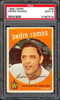 1959 Topps #78 Pedro Ramos Variation PSA 9 MINT  