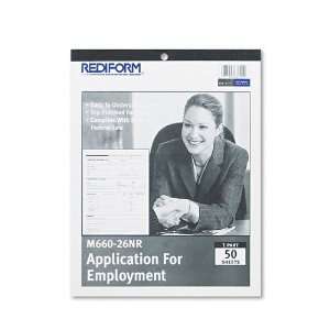  Rediform® Application for Employment, 8 1/2 x 11, 50 Form 