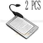 2x Black Clip on Bright LED Reading Light for Laptop Tablet PC 