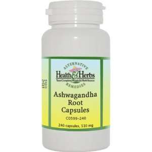 Alternative Health & Herbs Remedies Ashwagandha Root Capsules, 240 