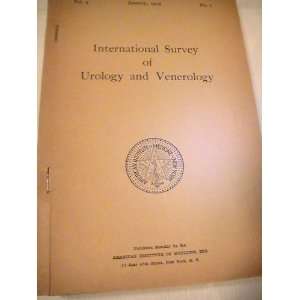 International Survey of Urology and Venerology   1923 Vol. 5 Issues 1 