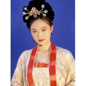  Chinese Woman in Tang Dynasty Dress, China Premium 