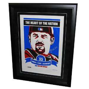  Red Sox Jason VaritekAutograph framed 17x21 Heart of the Nation 